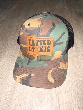 Tatted & Toxic Camo Trucker Hat - Green/Brown